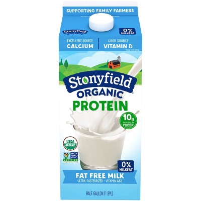 Stonyfield Organic Skim Milk - 0.5gal