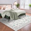 Washable Rugs Non Slip Modern Floral Area Rug for Living Room & Bedroom - 3 of 4
