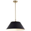 Nuvo Lighting Dover 3 - Light Pendant in  Black/Vintage Brass - 2 of 4