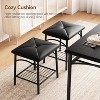 Garvee Stylish Dining Table Set for 4 - Kitchen Table with Comfortable Bench & 2 Chairs, Space-Saving Design with Wine Rack - 4 of 4