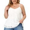 Agnes Orinda Women's Plus Size Lace Adjustable Strap Elegant Camisole - 2 of 4