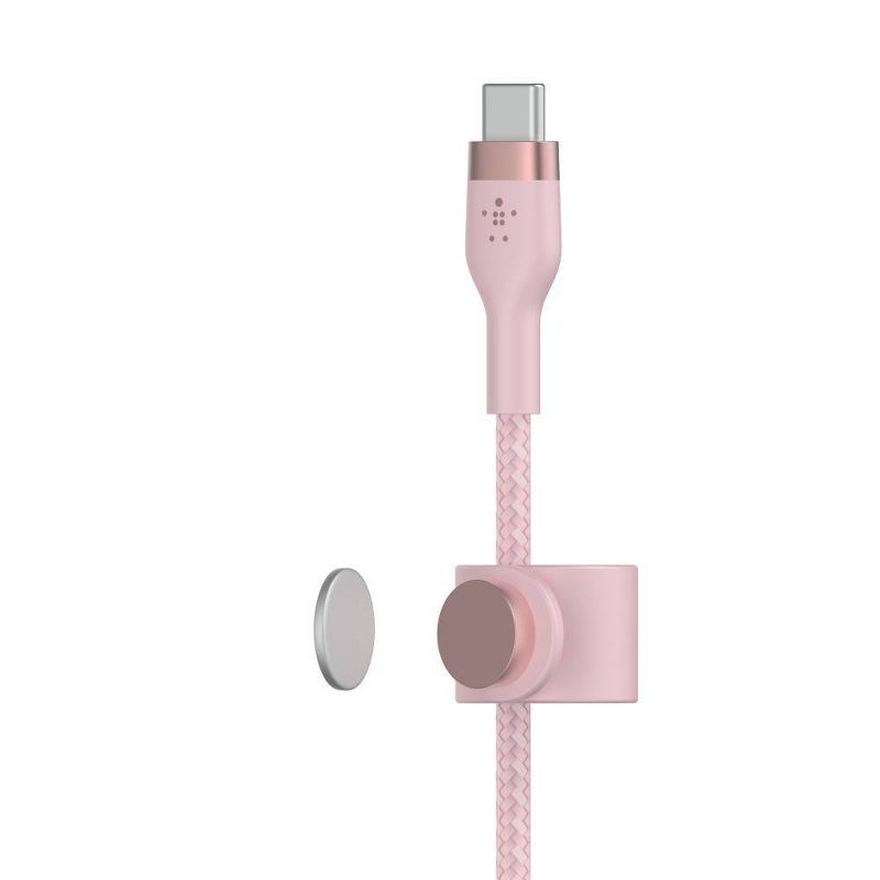 Belkin 6.6&#39; BoostCharge Pro Flex USB-C Lightning Connector Cable + Strap - Pink Chic, 4 of 6