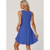 cheibear Women's Sleeveless Round Neck Tank Dress Sleepwear with Pockets - 3 of 4