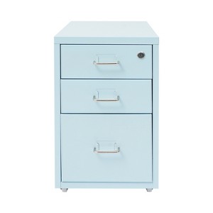 YIYIBYUS 3-Drawer Vertical File Cabinet, Metal Mobile File Cabinet with Lock and Wheels - 1 of 4