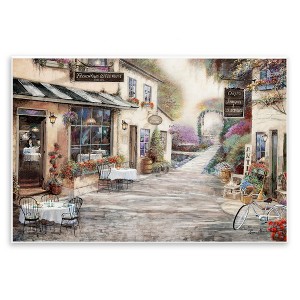 Stupell Industries Traditional Village City Architecture Charming Bistro Scene Wall Plaque Art, 19" x 13" - 1 of 4