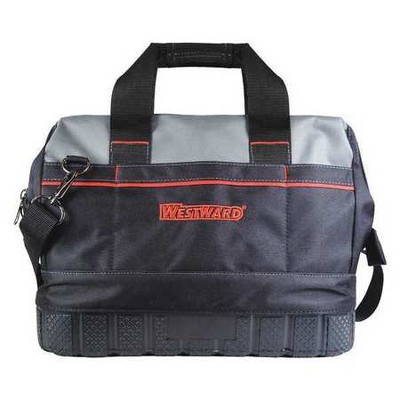 WESTWARD 53JW37 Tool Bag,General Purpose,16 Pockets, Nylon, 16 Pockets, Black