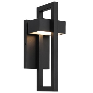 Black Outdoor Wall Lights Modern Exterior Lighting Fixtures, 3000K Integrated LED Outdoor Wall Sconce Lighting - 1 of 4