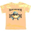 The Juniper Shop I'm Just Here For the Chicks Checkered Toddler Short Sleeve Tee - 3 of 4