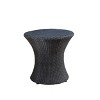 MOEPISY Hourglass Patio End Tables, Black - 4 of 4