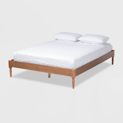 Colette French Bohemian Wood Platform Bed Frame - Baxton Studio