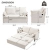 PAGED 59.5"Ergonomic Couch Bed with Storage & Charging,Indoor Sofa with Side Pockets & USB/Type-C Ports,Modern Sofa for Living Room - 3 of 4