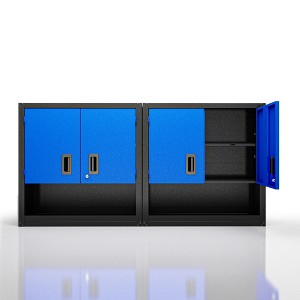 Garage Wall Cabinet with Locking 3/4 Doors and Adjustable Shelf, Metal Wall Cabinet, Floating Upper Storage Cabinet - 1 of 4