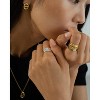 Bearfruit Jewelry Sterling Silver 18k Gold Plated Skye Hammered Band Ring - 4 of 4