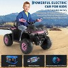 12V Electric Ride on Toys for Kids with Remote Control, Kid ATV with LED & Bluetooth, Dual 45W Motors & 3 Speed Electric Car for Kids - 4 of 4
