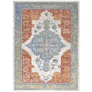 Modway Citlali Distressed Southwestern Aztec 8x10 Area Rug - Multicolored,  100% Soft cross-woven polyester ,  Tight Low Pile Weave - 1 of 4