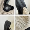 BEAFUP Hand-woven Straw Shoulder Bag Boho Black Leather Top Handle Tote Retro Summer Beach Bag Holiday Travel Handbag - 4 of 4