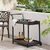 Vynxaria Bar Serving Carts, Mobile Entertaining Solution with Handle, 38.25"W x 19"D x 35.5"H - 2 of 4