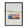 Kate & Laurel All Things Decor 18"x24" USA Retro Beach Van Framed Canvas by July Art Prints Black - 2 of 4