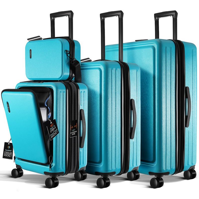 TravelArim 4 Piece Hard Shell Luggage Set with Spinner Wheels, Expandable Large Suitcases with TSA Lock, 1 of 10