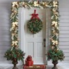 6ft Silver Pre-Lit Garland with 20 Battery-Operated Lights, Ball Ornaments, Ribbons and Bows for Indoor/Outdoor Decor - 2 of 4