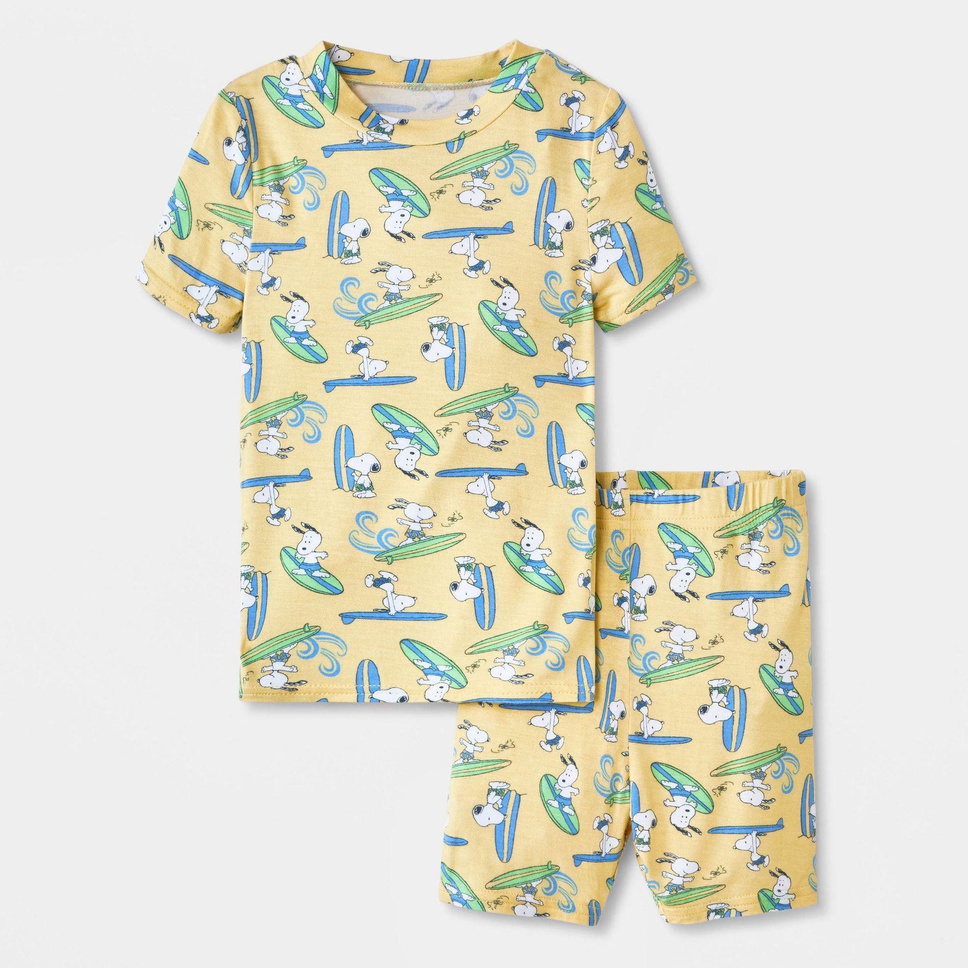 Toddler 2pc Snoopy Viscose Pajama Set - Yellow