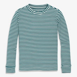 Primary Kids Organic Long Sleeve Pj Top In Stripe - 1 of 1