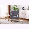 CAVINAS Velvet Upholstered Accent Chair,Modern Rocking Chairs with Comfortable Seating for Bedroom,Reading Room - 2 of 4