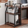 TROPOW Printer Stand,3 Tier Mobile Printer Table with Storage Shelf, Multifunctional Rolling Printer Cart with Wheels for Home Office Organization - 2 of 4