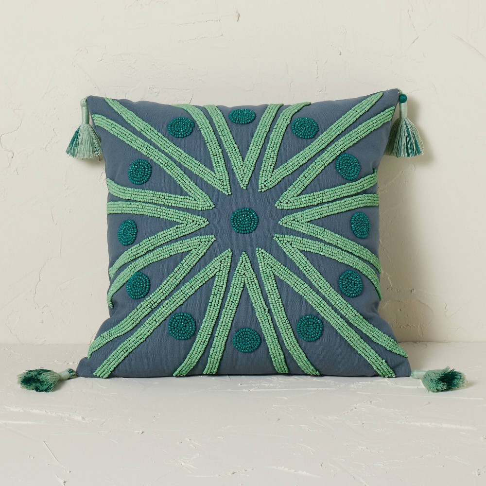 Beaded Radial Pattern Square Throw Pillow - Opalhouse designed with Jungalow