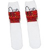 Snoopy Gripper Socks Peanuts Snoopy Dog House Festive Holiday Christmas Lights Men's Fuzzy Gripper Slipper Socks OSFM For Men and Women Multicolored - 4 of 4