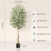 Artificial Olive Tree, Tall Fake Olive Trees with Realistic Trunk, Leaves, Fruits, Fake Olive Trees Potted Topiary Tree with Dried Moss for Home - 2 of 4