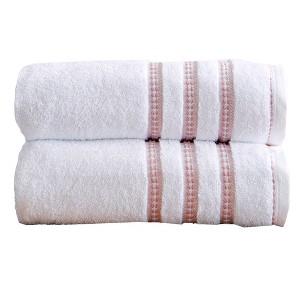 Cotton Floral Decorative Jacquard Towel Set - Great Bay Home - 1 of 4