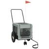 vidaXL Pet Bike Trailer Gray and Black Oxford Fabric and Iron - 3 of 4