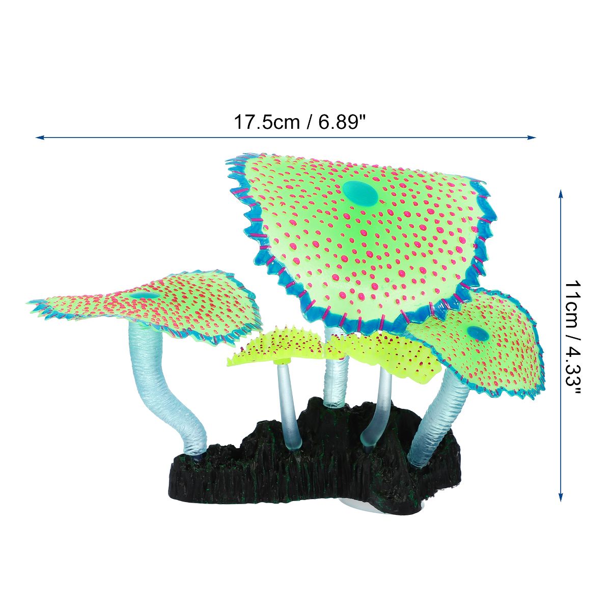 Unique Bargains Glowing Silicone Aquarium Simulation Coral 4.33" Height - thumbnail 4