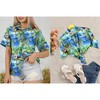 HAPPY BAY Button Down Shirt Summer Beach Party Blouse Flamingo Shirt Short Sleeve Vacation Dress Tops Tee Shirts Hawaiian Dresses - 3 of 4
