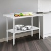 Stainless Steel Prep Table with Backsplash & Adjustable Shelf, 2-Tier NSF Certified Commercial Work Table for Home Restaurant Hotel - 2 of 4