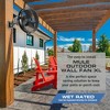 Mule Outdoor Wall Fan XL 18 Inch Wet-Rated Wall Fan with 3 Speeds, Matte Black - 4 of 4