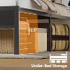 Furnulem Queen Bed Frame with Storage Headboard and LED Lights Metal Bedframe with Charging Station and USB Port Queen Size Bed with Heavy Duty Slats - 3 of 4