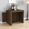 Ridstar 118.11 in. W Modern Multifunctional Extendable Dining Table with Storage for Parties, Weddings, Conferences & Celebrations-Brown - 3 of 4