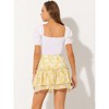 INSPIRE CHIC Women's Summer Floral Tiered Ruffle Cute Mini Skirt - 3 of 4