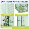 57x57x76" Outdoor Heavy Duty Walk-in Greenhouse with Durable PE Cover, 4 Tiers 12-Shelf Portable Plant House & Shelf Clips - 4 of 4