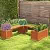 Tangkula Hardwood Wooden Planter Box w/ Seat 2-in-1 Raised Garden Bed & Bench Outdoor - 4 of 4