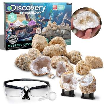 Discovery #Mindblwon Mystery Crystals 14pc Crack-Open Geode Kit