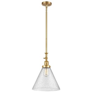 Cone - 1 Light Stem Hung Tiltable Mini Pendant In Industrial Style-18 Inches Tall and 12 Inches Wide - 1 of 1