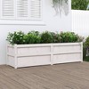 vidaXL Garden Planter - Outdoor Flower Box for Patio/Terrace - White - Solid Pine Wood - 70.9"x19.7"x19.7" - DIY Garden Décor - 2 of 4