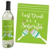 Big Dot of Happiness Final Fiesta - Last Fiesta Bachelorette Party Decorations for Women and Men - Wine Bottle Label Stickers - Set of 4 - 2 of 4