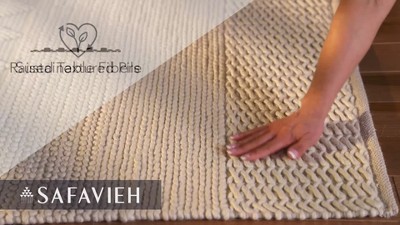 Ivory Flat Woven Hand-Tufted Wool Area Rug, 5' x 8'