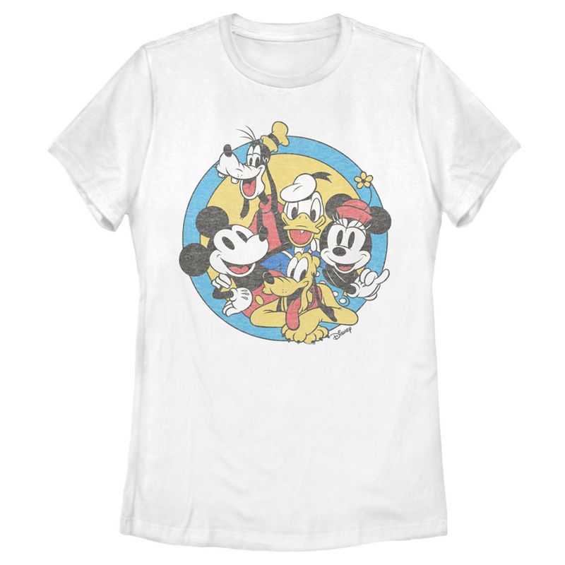 Women's Mickey & Friends Retro Buddies T-Shirt, 1 of 5