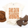 Golden Hour Block Distressed - Women's Garment Dyed Graphic T-Shirt - 2 of 4