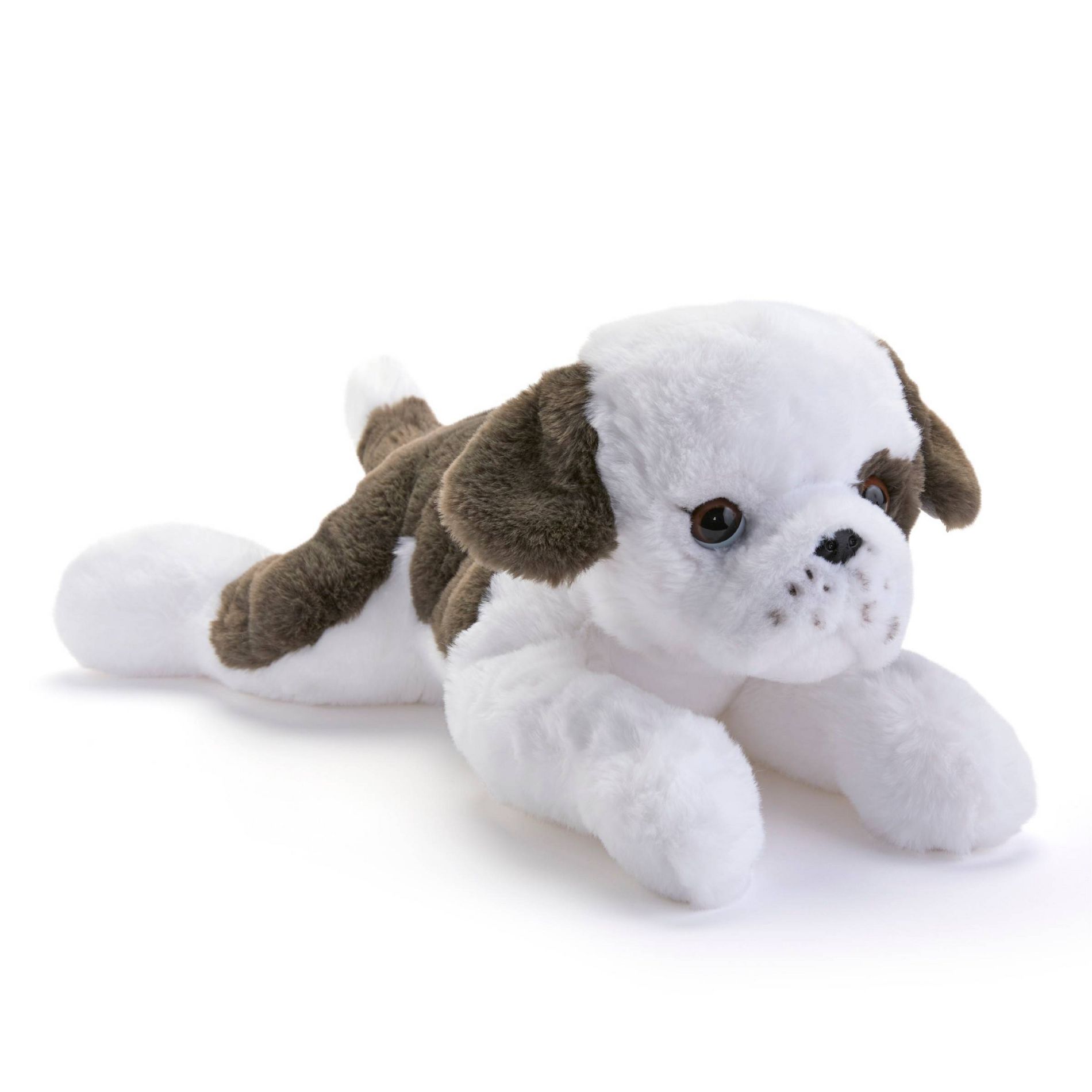 FAO Schwarz 18" Lying Sweet Beabull with Bow Toy Plush